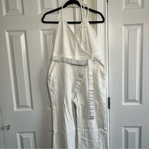 Blue Blush White Denim Jumpsuit